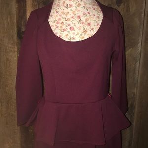 Maroon One piece Dress. Peblem waist size size 18